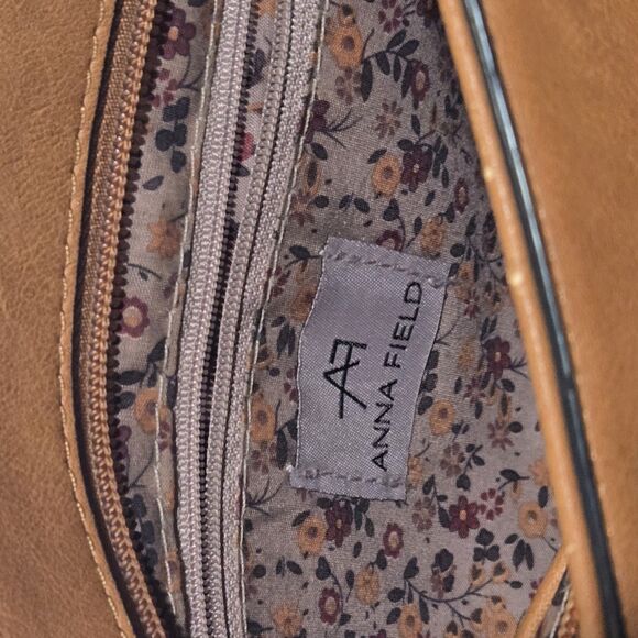 Anna Field Large Tan Faux Leather Bag. Pristine Condition Shoulder Strap 15" - Picture 5 of 8